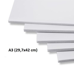 CARTON PLUMA 3mm 29,7x42cm (A3) BLANCO