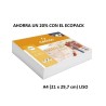 LAMINAS DIBUJO CANSON BASIK 130gr A4 ECOPACK 250 Hj. LISAS