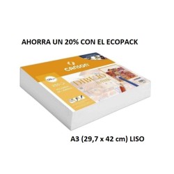 LAMINAS DIBUJO CANSON BASIK 130gr A3 ECOPACK 250 Hj. LISAS