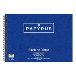 BLOC DIBUJO PAPYRUS FOLIO+ ESPIRAL 20 Hj. 160 Gr. RECUADRO