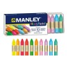 CAJA 10 CERAS BLANDAS MANLEY SURTIDO FLUOR+PASTEL