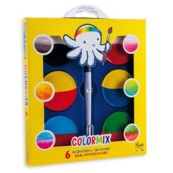 ACUARELAS TOY COLOR MAXI MIX 6 PASTILLAS 57 mm