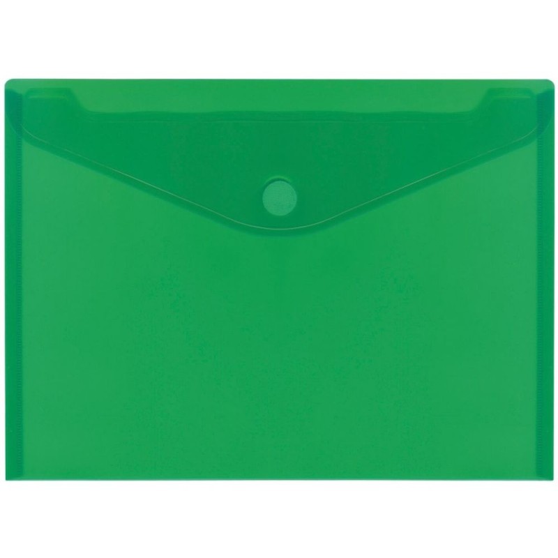 SOBRE DE PLASTICO A3 CIERRE VELCRO 435x310mm VERDE