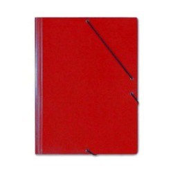 CARPETA CON GOMAS SIMPLE FOLIO GOFRADO ROJO