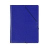 CARPETA CON GOMAS SIMPLE FOLIO GOFRADO AZUL