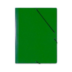 CARPETA CON GOMAS SIMPLE FOLIO GOFRADO VERDE