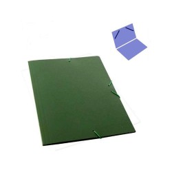 CARPETA CON GOMAS SIMPLE FOLIO GOFRADO VERDE