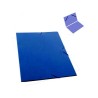 CARPETA CON GOMAS SIMPLE FOLIO GOFRADO AZUL