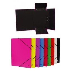 CARPETA GOMAS Y SOLAPAS FOLIO FORRADA PAPEL AZUL