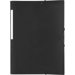 CARPETA GOMAS SOLAPAS FOLIO POLIPROPILENO OPACO NEGRO