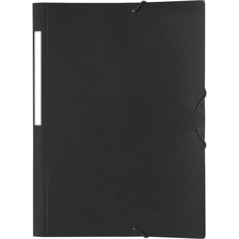 CARPETA GOMAS SOLAPAS FOLIO POLIPROPILENO OPACO NEGRO