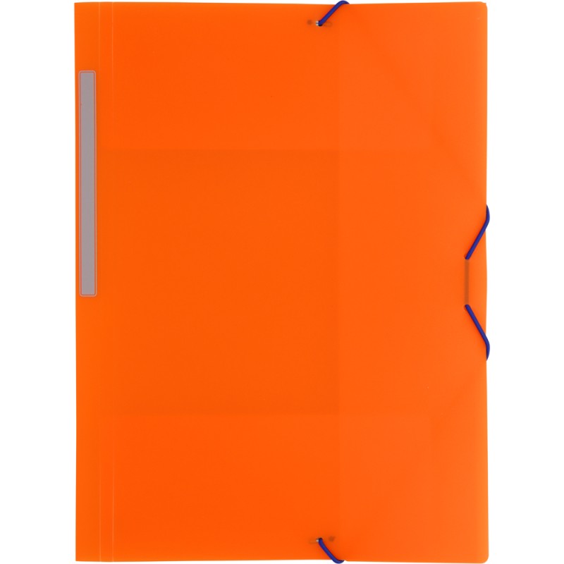 CARPETA GOMAS SOLAPAS FOLIO POLIPR. TRANSLUCIDO NARANJA