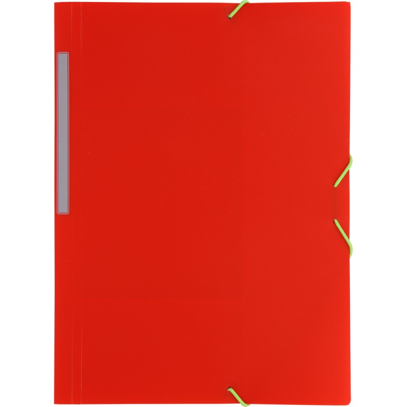 CARPETA GOMAS SOLAPAS FOLIO POLIPR. TRANSLUCIDO ROJO