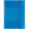 CARPETA GOMAS SOLAPAS FOLIO POLIPR. TRANSLUCIDO AZUL