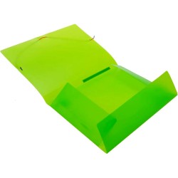 CARPETA GOMAS SOLAPAS FOLIO POLIPR. TRANSLUCIDO VERDE