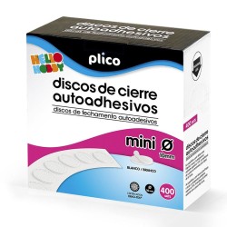 VELCRO ADHESIVO 400 Un. REDONDO 10 mm BLANCO