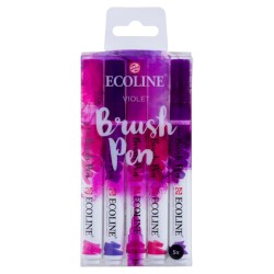 ROTULADOR PINCEL ECOLINE BRUSH PEN SET 5 TONOS VIOLETA