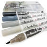 Set 5 Rotul. Ecoline Brush Pen Tonos Gris