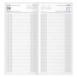 *DIETARIO ANUAL DOHE 2/3 FOLIO 14,5x31cm 4 IDIOMAS NACIONALES