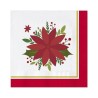 SERVILLETAS NAVIDAD 30 Un. 33x33cm MAXI 7453 FLOR ROJA