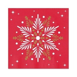 SERVILLETAS NAVIDAD 30 Un. 33x33cm MAXI 7449 ESTRELLA ROJA