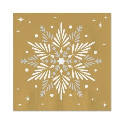 SERVILLETAS NAVIDAD 30 Un. 33x33cm MAXI 7450 ESTRELLA ORO