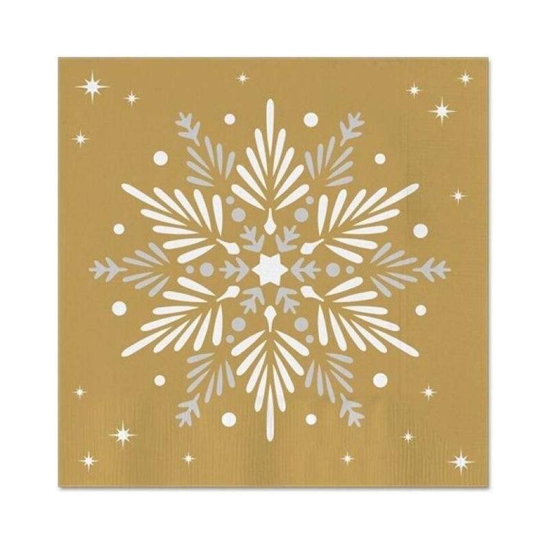 SERVILLETAS NAVIDAD 30 Un. 33x33cm MAXI 7450 ESTRELLA ORO