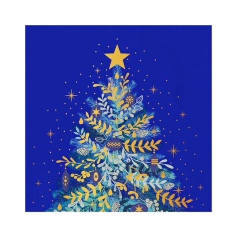 SERVILLETAS NAVIDAD 30 Un. 33x33cm MAXI 7481 ARBOL AZUL