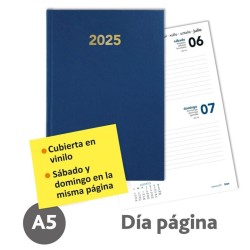 AGENDA GRAFOPLAS DIA PAGINA 14,5x21cm BAVIERA AZUL