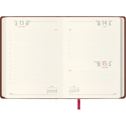 *AGENDA DOHE MANAOS DIA PAGINA 17x24cm MARRON