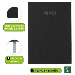 AGENDA GRAFOPLAS DIA PAGINA 17x24 cm ZURICH NEGRA