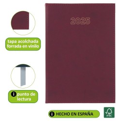 *AGENDA GRAFOPLAS DIA PAGINA 17x24cm ZURICH BURDEOS