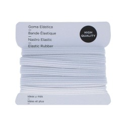 GOMA ELASTICA PARA MASCARAS PLANA 5,3mm 3m BLANCA