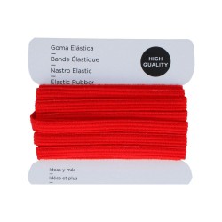 GOMA ELASTICA PARA MASCARAS PLANA 5,3mm 3m ROJA