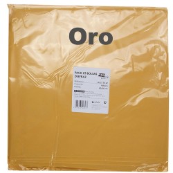 BOLSA DISFRAZ PLASTICO PACK 25 Un. 65x90cm ORO