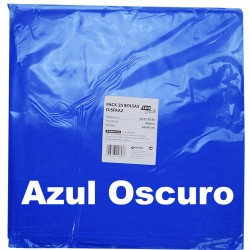 BOLSA DISFRAZ PLASTICO PACK 25 Un. 65x90cm AZUL OSCURO