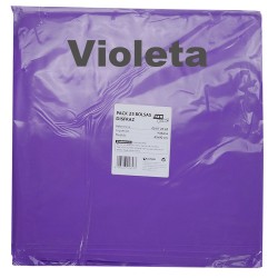 BOLSA DISFRAZ PLASTICO PACK 25 Un. 65x90cm VIOLETA