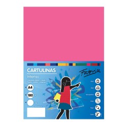 CARTULINA A4 PACK 50 HOJAS 180 Gr. FUCSIA