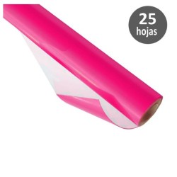 PAPEL CHAROL ROLLO 25 Hj. TREPADO 50x65 ROSA FUERTE