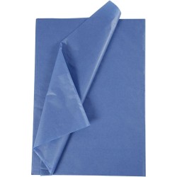 PAPEL DE SEDA 25 Hojas 50x70cm AZUL OSCURO