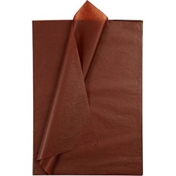 PAPEL DE SEDA 25 Hojas 50x70cm MARRON