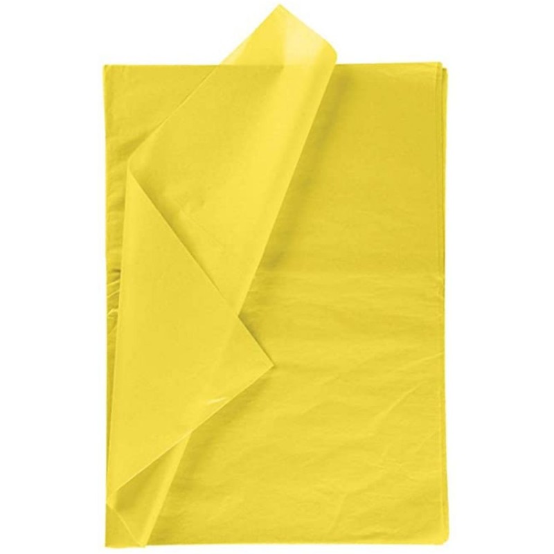 PAPEL DE SEDA 25 Hojas 50x70cm AMARILLO LIMON