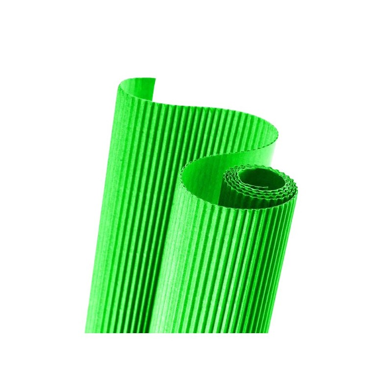 CARTON ONDULADO LINEA 50x70 cm VERDE CLARO (AA)