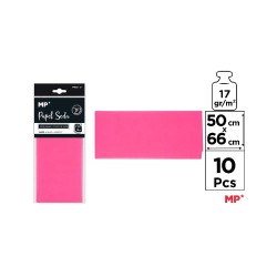 PAPEL DE SEDA 10 HOJAS 50x66cm PN221- 21 ROSA FUERTE