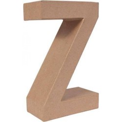 LETRA PAPEL MACHE "Z" 17,5x10,5x5,5cm 3D ESTRECHA MEDIANA
