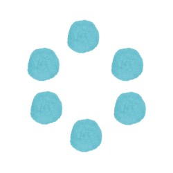 POMPONES 2,5cm BOLSA 50 Un. INNSPIRO COLOR AZUL CLARO