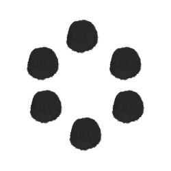 POMPONES 2,5cm BOLSA 50 Un. INNSPIRO COLOR NEGRO