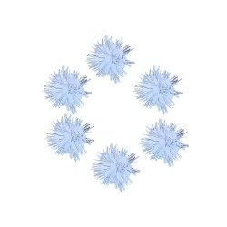 POMPONES METAL. 20 Un. de 2,5 cm PLATA (IN)