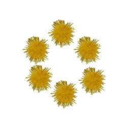 POMPONES METAL. 20 Un. de 2,5 cm ORO (IN)