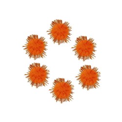 POMPONES METAL. 20 Un. de 2,5 cm NARANJA (IN)